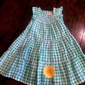 #10 - Old Navy Green & White Gingham Dress - Size 5